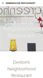 Mobile Screenshot of greenhouserestaurantdenton.com